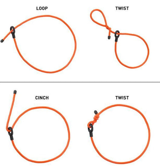 Gear Ties Loopable + Handle Reusable Rubber Twist Tie.